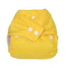 Press button adjustment washable leak-proof baby cloth diapers yellow