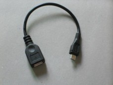 Micro Male to Female Connector Cable,USB OTG host data cable for I9100