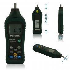MASTECH MS6208A Contact-type Digital Tachometer with Backlit and Rotation Speed of 50-19999RPM