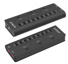 ORICO HF9US-2P 9-PORT USB 2.0 HUB with on/off switch 5V2.4A/ 5V1A charger