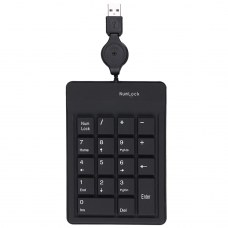 Laptop/PC Numeric Keypad Black New USB 2.0 18 Keys Mini Keyboard Pad 