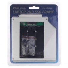 12.7mm CD/DVD-ROM Optical Bay Laptop 2nd Driver Caddy mSATA SSD to Slim SATA 