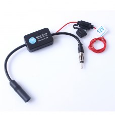 Car Automobile Antenna Radio Signal Booster ANT-208  Amplifier Amp Black New