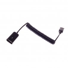 USB AF to micro USB spring cable Black