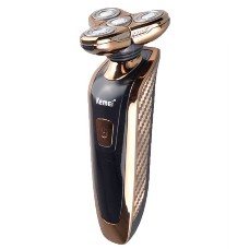 4D Electric Shaver With Nose Trimmer Head Golden