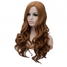Cosplay COS Wig Middle Part Long Straight Hair Light Brown 65cm