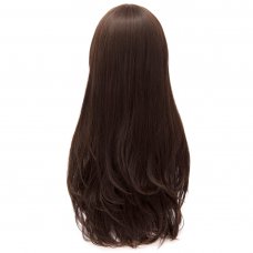 LW-849 2-33 Fashion Cosplay COS Wig Side Part Curly Hair Dark Brown