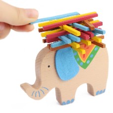 Elephant Camel Gift Box Elepant Balance Wooden Children Puzzle Toy Color Stick