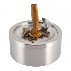 Stainless Steel Windproof Ashtray with Lid Ash Holder Desktop Smoking Ash Tray for Home office CF003