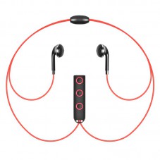 In-ear Wireless Bluetooth Sports Earphone Stereo Sports Headset Red (Silver Edge)