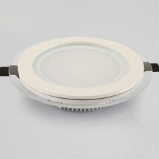 Dimmable LED Glass Downlight Round Glass Panel Lights Ceiling Recessed Lamp