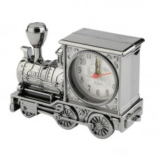 Vintage Artistic Train Shape Alarm Clock Shelf Decor with Quartz Movement