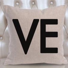 Love Letters Cotton Linen Throw Pillow Car Home Decoration Sofa Pillowcase