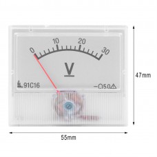 Professional DC 0-30V Square Analog Volt Voltage Panel Meter Voltmeter Gauge