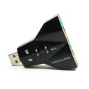 USB 2.0 3D Audio Sound Card Adapter Double 7.1 Channel