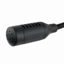 PC 3.5mm Plug Button Switch Desktop Microphone with Flexible Neck Black