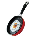 Omelette pot clock wall clock pan clock red