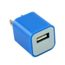 US AC to USB Power Charger Adapter Plug for iPod iPhone Lake Blue