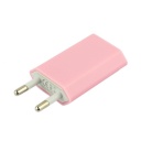 EU AC to USB Power Charger Adapter Plug for iPod iPhone Pink