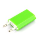 EU AC to USB Power Charger Adapter Plug for iPod iPhone Green