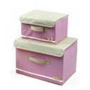 small wooden buckle incorporating storage bins Lock Box pink