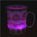 romantic cup fascinated colorful light-emitting bone china cup color random cake
