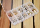10 grid trumpet rectangular transparent medicine box / storage box / jewelry box