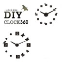 Butterfly bird three-dimensional version of DIY digital wall clock