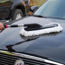 Fiber retractable car mop / car with drag rub wax / wax brush - white