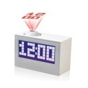 Digital LED Projector Alarm Clock Black Rotate 180 Degree