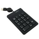 Slim Mini USB Silicone Numeric Number Keypad Keyboard for Laptop 18-Key