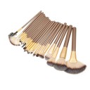 22pcs Professional Cosmetic Makeup Brush Set with Brown brushes pack