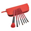 7PCS Red Handle Makeup Brush Kits With Red Zipper Pouch
