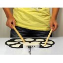Portable Drum Pad - Flexible Mat, 9 Drums, Included Drumsticks and Pedals