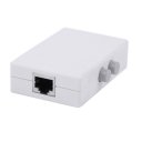 Mini 2-Port RJ45 Manual Network Switch - White