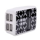 Universal USB power UK adapter with four USB power port output DC 2400mA for various phones