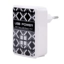 Universal USB power EU adapter with four USB power port output DC 2400mA for various phones