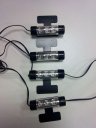 4x3 LED Car Charge 12V Glow Interior Decorative 4 in 1 Atmosphere Light Lamp White