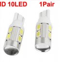 Pair T10 W5W 10 White 5730 SMD LED Turning Tail Light Spare Bulb for Auto Car