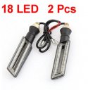 2 Pcs Yellow 18 LEDs Indicator Turn Signal Lights Steering Lamps for Motorbike
