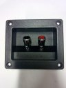 Black Shell Speaker Box Push Spring Type Binding Post 2 Terminal Connector