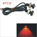 Kapeier 12V 1.5W 18MM Auto Car Red LED Eagle Eye DayTime Running Light Reverse Lamp Bulb-Black 4PCS