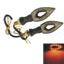 Motorcycle Yellow LED Front Rear Turn Signal Lights(2PCS)