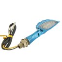 2 Pcs Motorcycle Hook Shaped Yellow LED Front Rear Turn Signal Lights