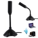 Portable Studio Speech Mini USB Microphone Stand Mic With Holder For Computer PC Laptop