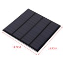 Grade Polycrystalline Silicon 0-250ma Solar Energy Panel 3W 12V Black