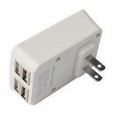 mobil 4.5A Four USB Travel Charger Plug  US/EU Regulations USB Power Adapter 