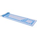 107B  USB  Flexible Silicone Keyboard Portable Silicone Waterproof Foldable Flex