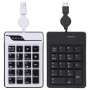 Laptop/N Flexible Black & White USB Keyboard Numeric Number Keypad 19 Keys 