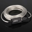 5M Silver USB Extension Line Cable Quality USB2.0 Adapter Fast Speed